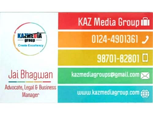 KAZ MEDIA GROUP | OLD RAILWAY ROAD | GURGAON